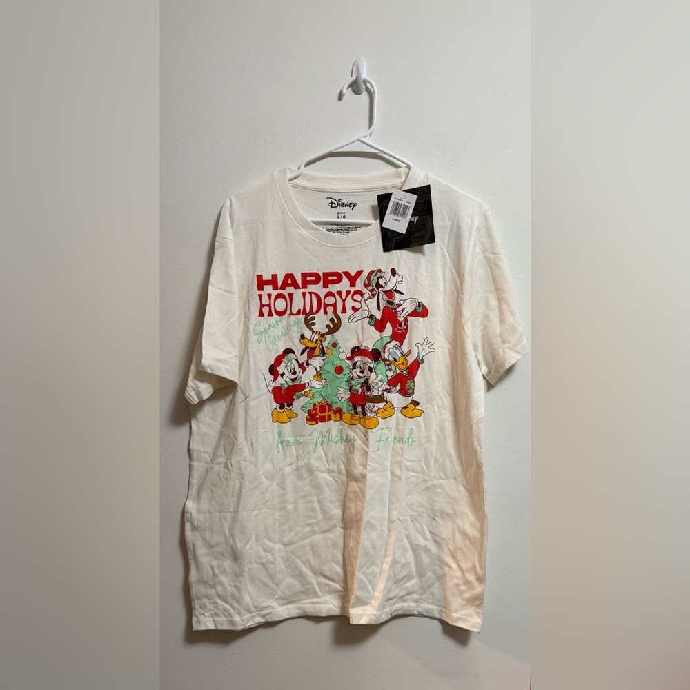 Disney Holiday‎ Characters Tee - White and Red